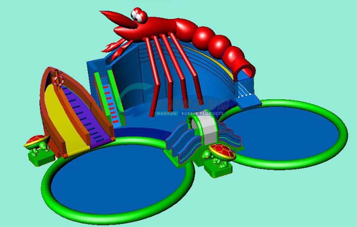 大型龙虾嬉水滑梯厂