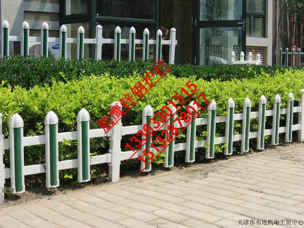 pvc塑钢草坪栅栏加工|绍兴绿地防护栅栏|花坛栅栏直供厂家