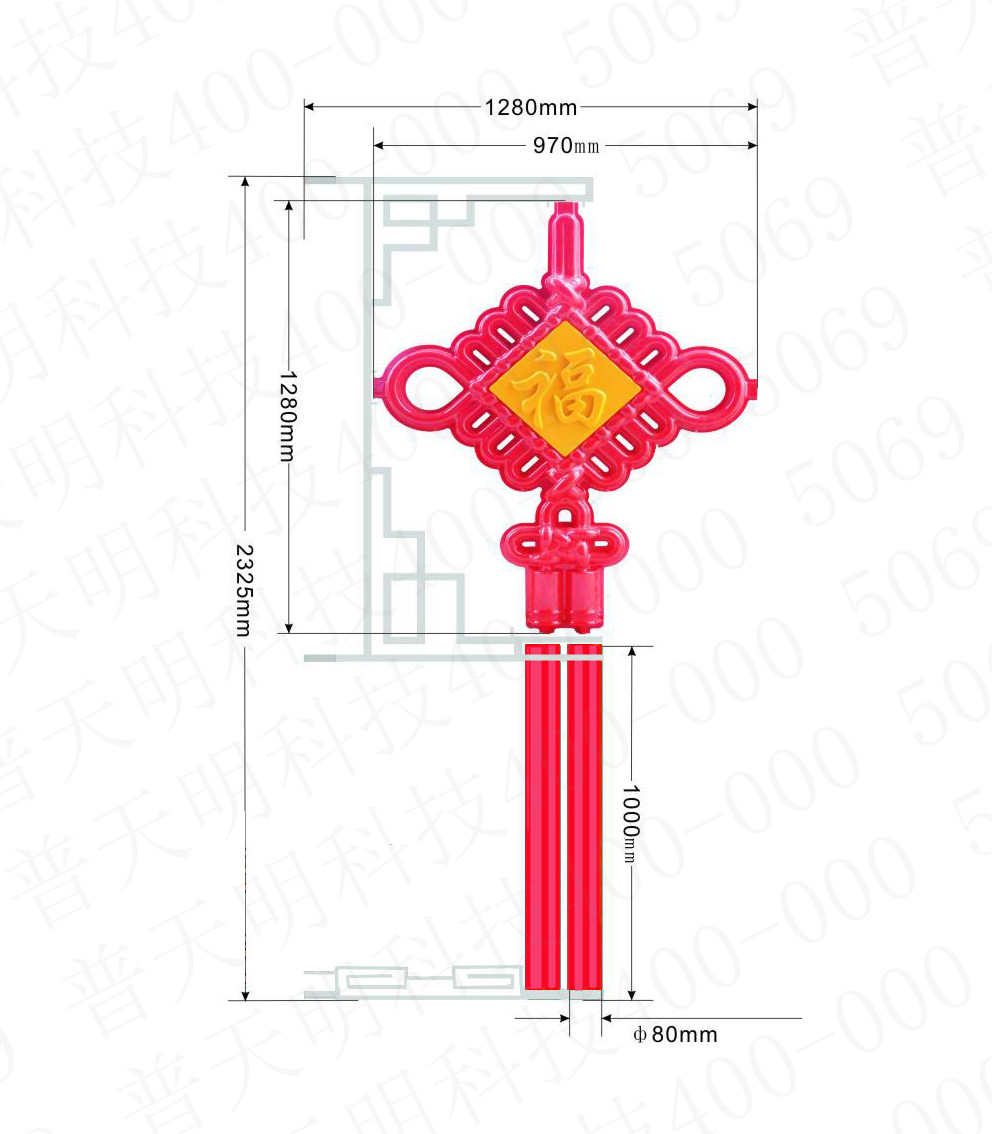 哈尔滨优质LED灯杆中国结灯具、LED户外防水中国结生产厂哪家好?普天明18646389385
