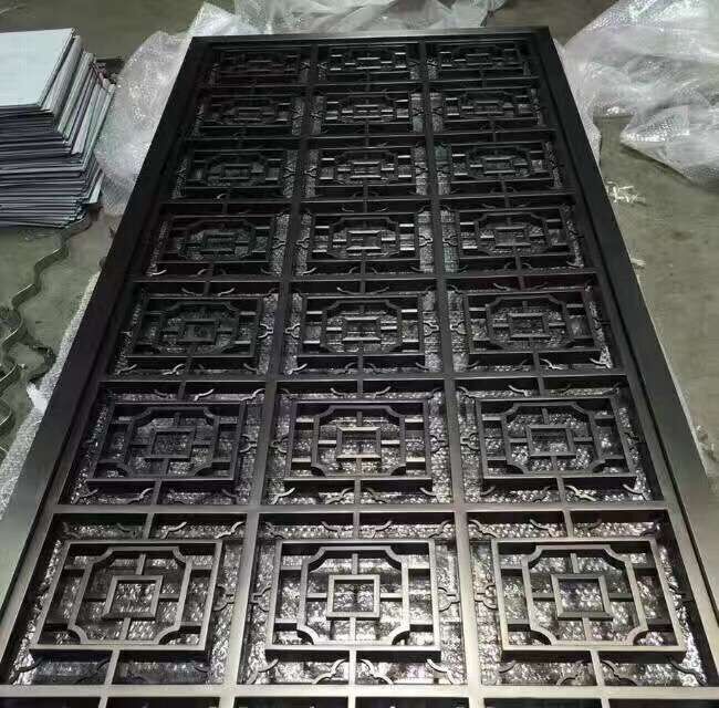 酒店大堂不锈钢屏风定做