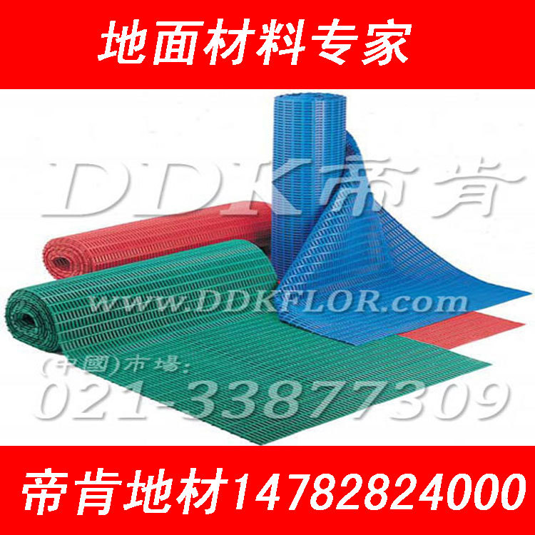 【藍色方格可拼接防滑透水地膠】DDK衛生間控水型透水地膠原始圖片2