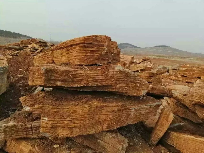 青島龜紋石，青島千層石，青島水紋石，安裝湖岸制作原始圖片2