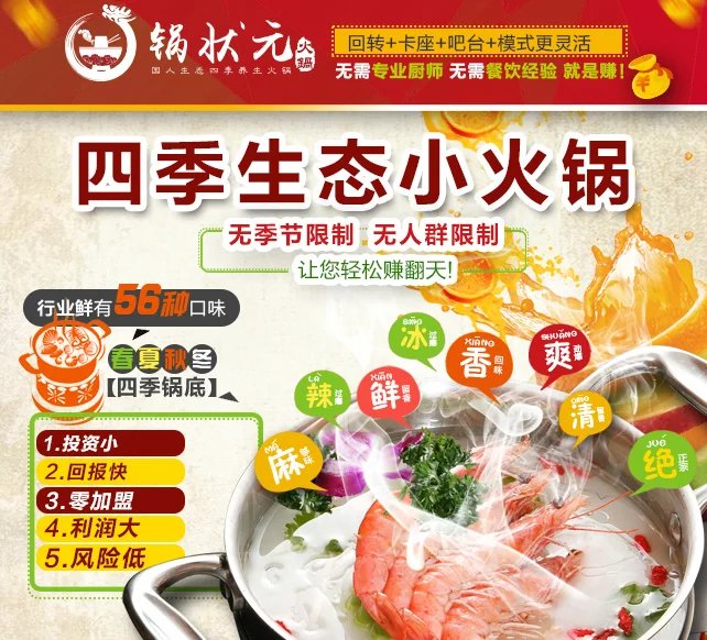 鍋狀元串串香火鍋加盟費