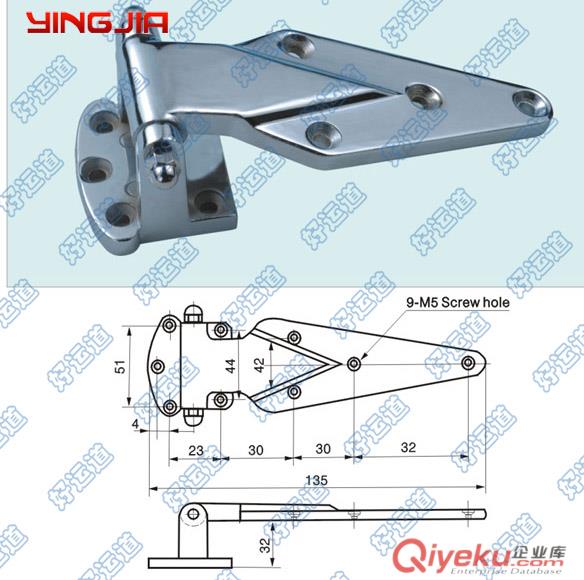 供應(yīng)冷藏車導(dǎo)風(fēng)槽鋅鋁合金鉸鏈合頁配件原始圖片3