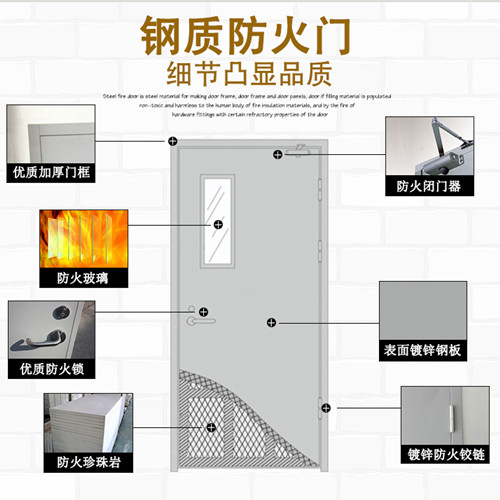 厂家直销钢质防火门可定制木质防火门不锈钢防火门证件齐全