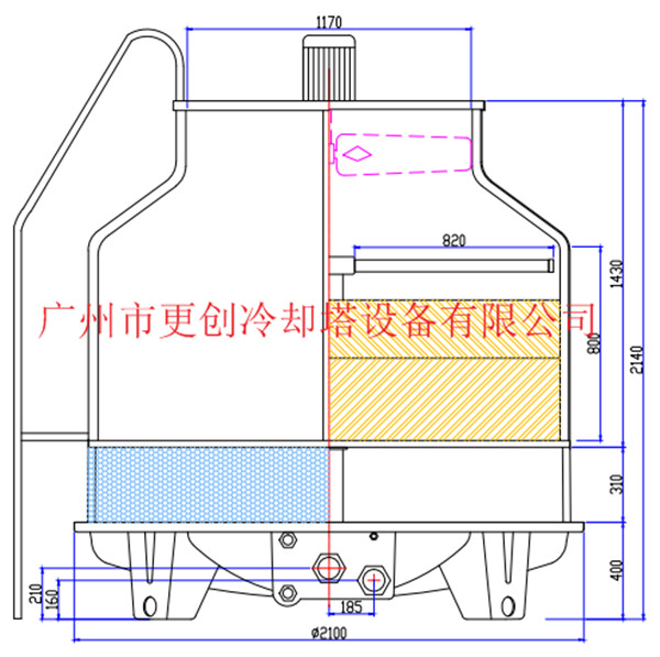 60圓形冷卻塔的報價：60T圓形冷卻塔代理商