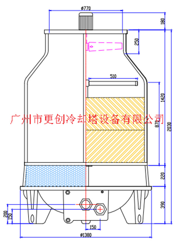 25T圓形冷卻塔當(dāng)選更創(chuàng)冷卻塔，25T圓形冷卻塔代理商