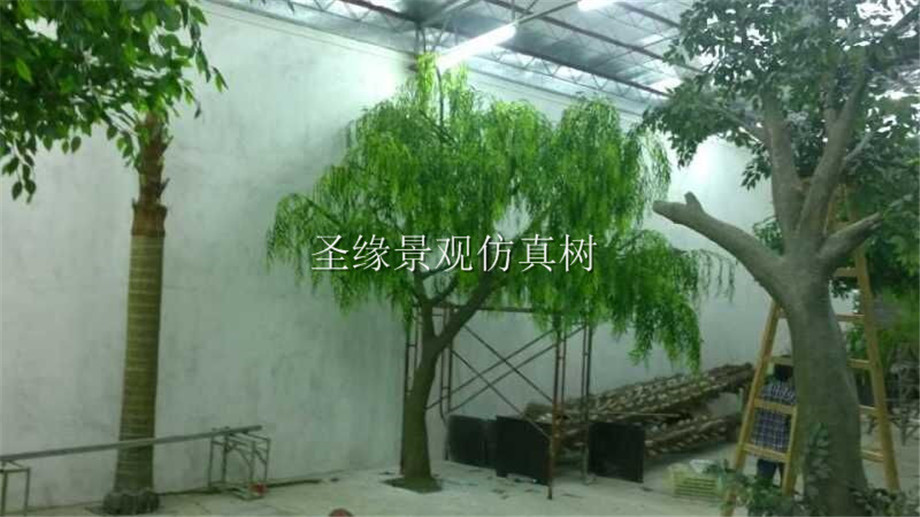 廠家直銷仿真柳樹景觀 批發(fā)小型迷你假柳樹 生產(chǎn)人造柳樹含果實