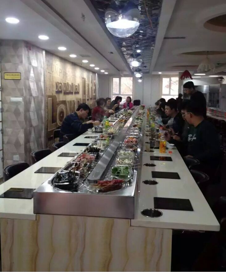 哈爾濱廠家直銷供應旋轉小火鍋 哈爾濱回旋自助火鍋設備