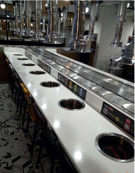 自助小火鍋不銹鋼傳送帶餐飲設(shè)備