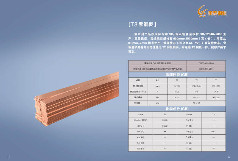 劃算的T2紫銅板就在金泰銅業(yè)|T3紫銅板公司