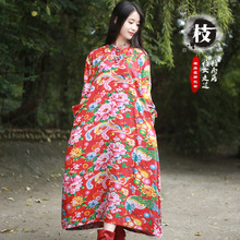 直銷棉麻長(zhǎng)袍/青紅服飾