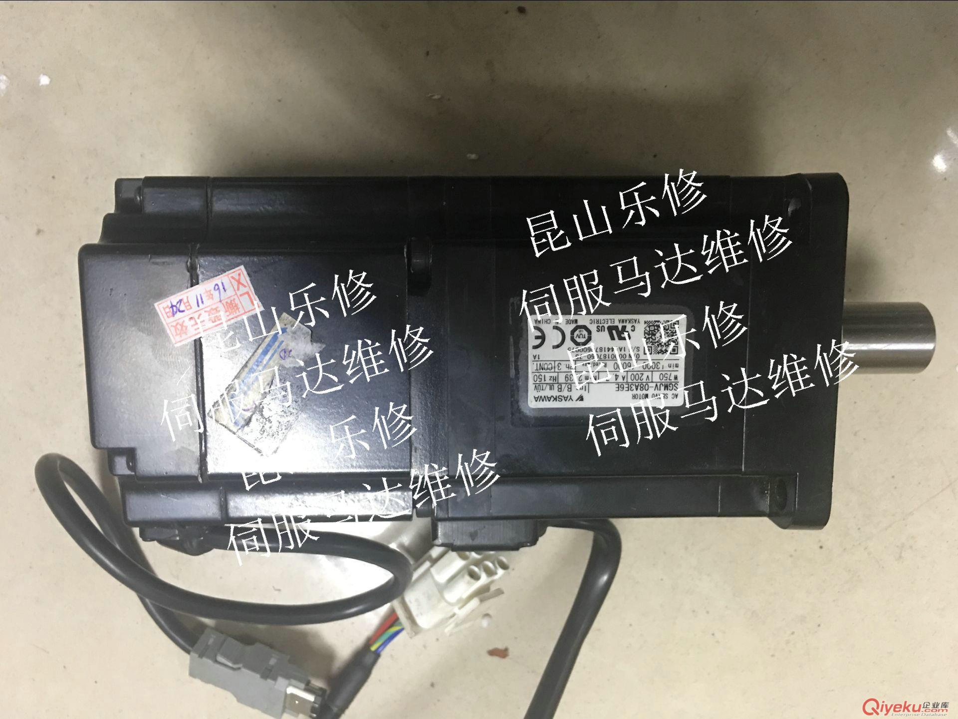 安川伺服馬達維修 SGMJV-08A3E6E 維修編碼器維修轉子調試原點