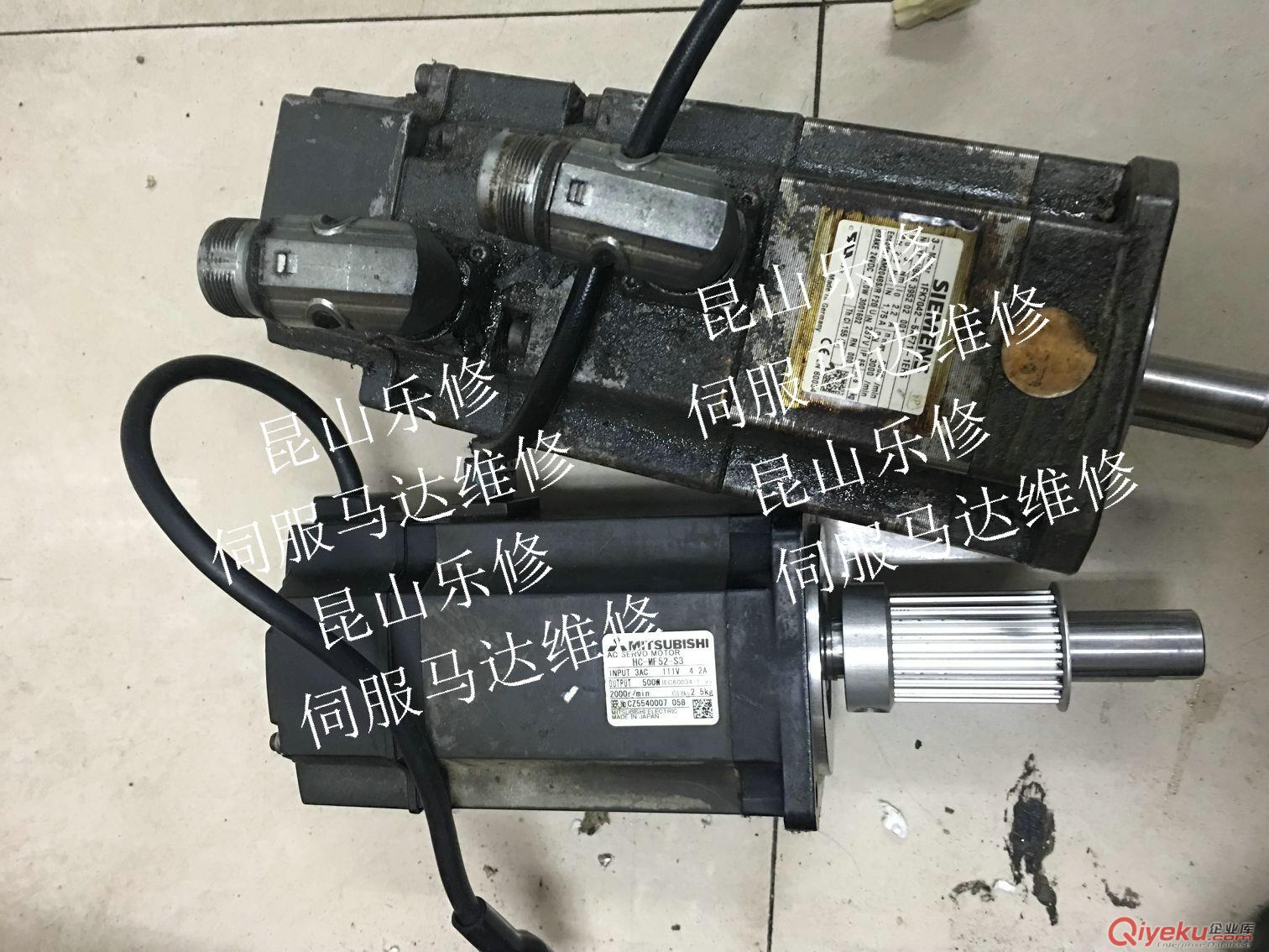 三菱伺服馬達維修HC-MF52-S3維修編碼器維修轉子調試原點更換軸承