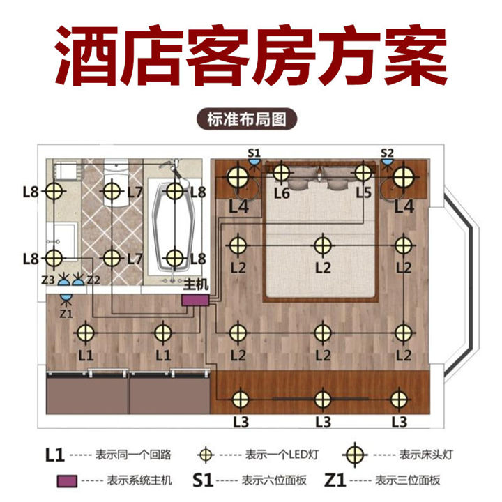 派德 酒店LED智能照明方案 無(wú)線控制系統(tǒng) 酒店客房家居照明