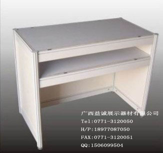 八棱柱展示柜尺寸 標(biāo)準(zhǔn)展位咨詢臺(tái)批發(fā) 會(huì)展桌子價(jià)格原始圖片2