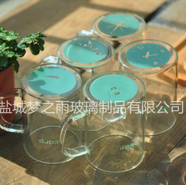 夢(mèng)之雨 耐熱高硼硅玻璃水杯 微波爐專用 廠家批發(fā)原始圖片3