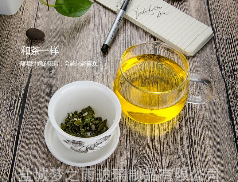夢之雨 陶瓷過濾內膽加厚玻璃杯 玻璃水杯 禮品訂制原始圖片2