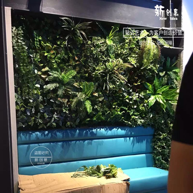 廠家專業(yè)制作綠植墻 仿真草坪墻 原始圖片2