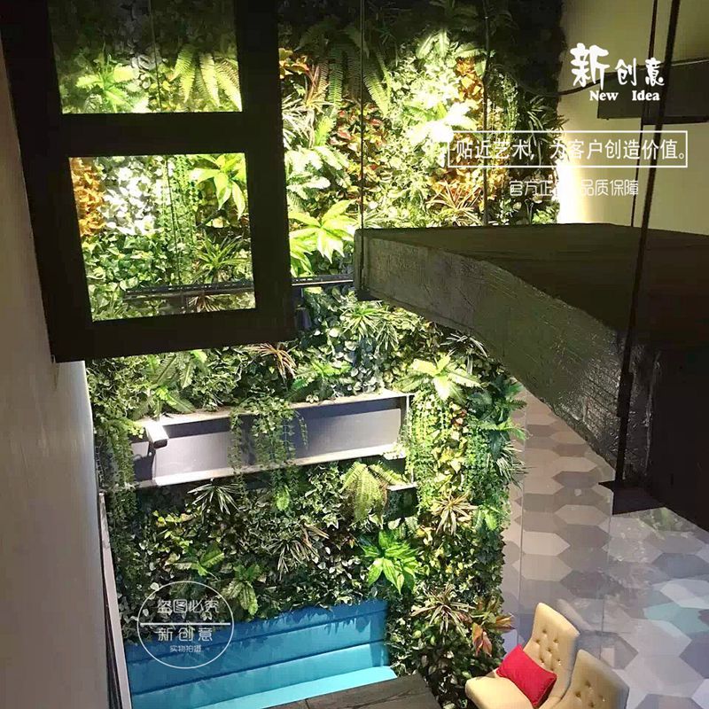 廠家專業(yè)制作綠植墻 仿真草坪墻 原始圖片3