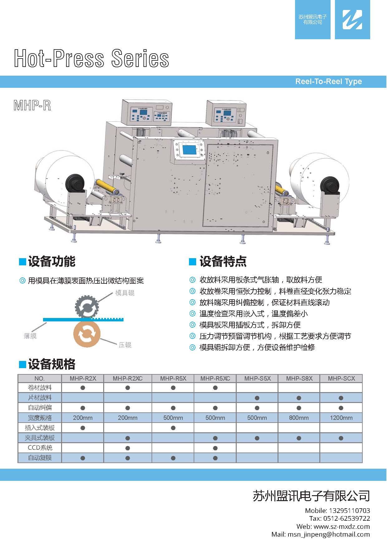 导光膜卷材成型设备