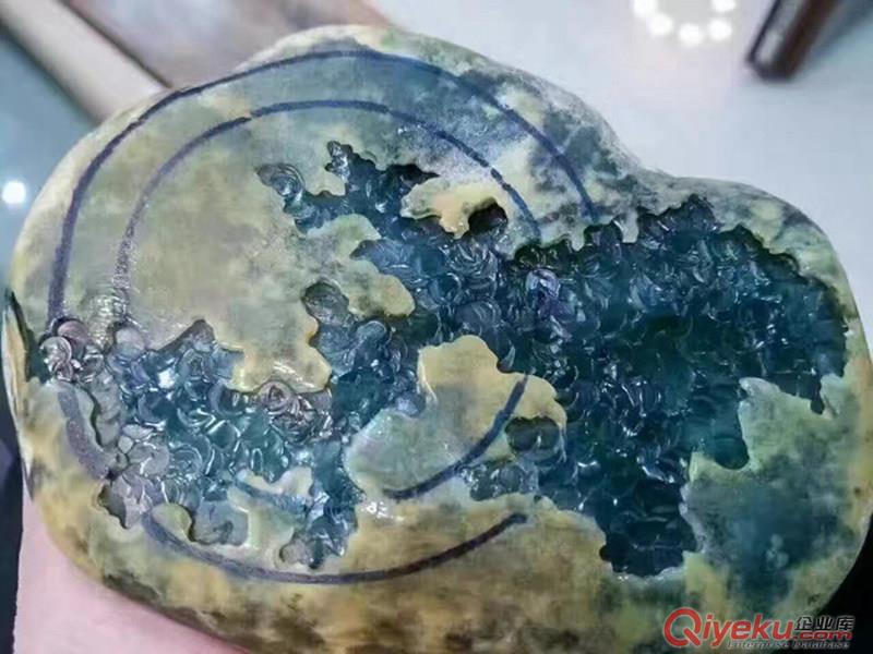 翡翠原石批發(fā)，鑫劦飛翡翠年代OX186大馬坎場(chǎng)口高冰飄綠花賭石毛料