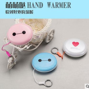 大白USB迷你充電暖手寶愛心暖寶寶無水防爆電熱餅便攜隨身充電寶原始圖片2