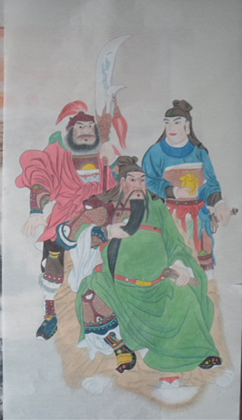 侯钦京工笔人物画，